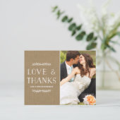 Laurel Kraft Paper | Foto bedankt Briefkaart (Staand voorkant)