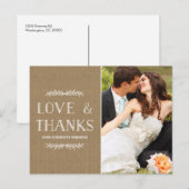 Laurel Kraft Paper | Foto bedankt Briefkaart (Voorkant / Achterkant)