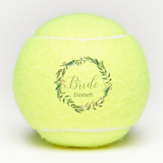 Laurel Krans Bruid Custom Wedding Party Gift Tennisballen (Voorkant)