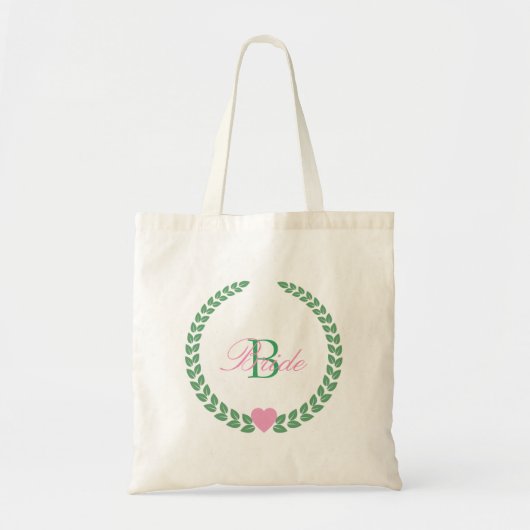 Laurel krans en hart tote bag (Voorkant)