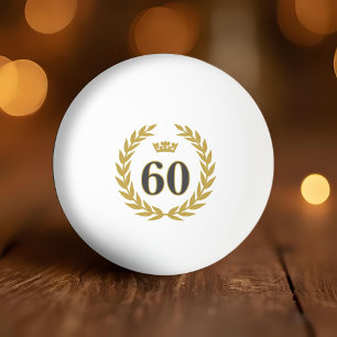 Laurel krans en kroon 60e verjaardag pingpongbal