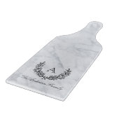 Laurel Krans Familienaam Monogram Paddle Glass Snijplank (Hoek)