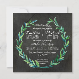 Laurel Krans Olive Leaf Branch Krijtbord Plein Kaart