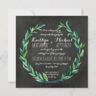 Laurel Krans Olive Leaf Branch Krijtbord Plein Kaart