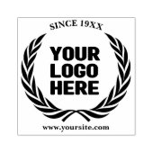 Laurel krans uw bedrijf Logo Custom Rubberstempel (Afrduk)