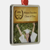 Laurel Laat Wreath | Scholen van de Rechtsschool Metalen Ornament (Rechts)