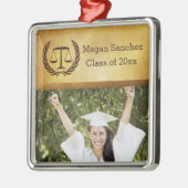 Laurel Laat Wreath | Scholen van de Rechtsschool Metalen Ornament (Links)