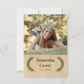 Laurel Leaf - 3x5 Afstuderen aankondiging (Voorkant)