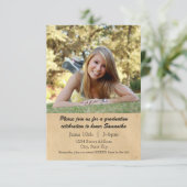 Laurel Leaf - 3x5 Afstuderen Aankondiging (Staand voorkant)