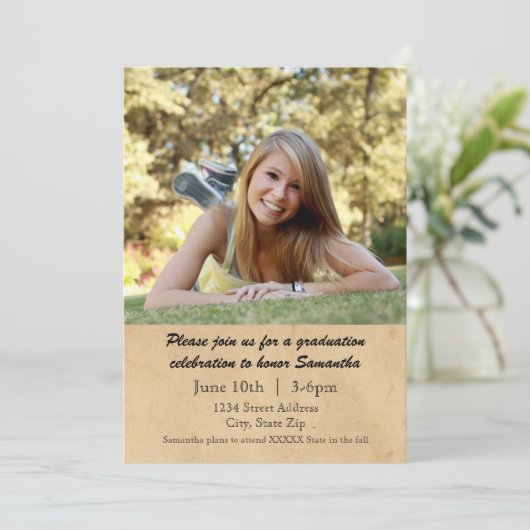 Laurel Leaf - Aankondiging Afstuderen (Staand voorkant)