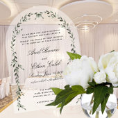 Laurel Leaf Archway Elegant Wedding Acryl Uitnodigingen