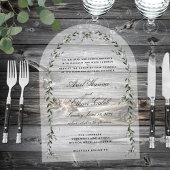 Laurel Leaf Archway Elegant Wedding Acryl Uitnodigingen