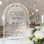 Laurel Leaf Archway Elegant Wedding Acryl Uitnodigingen