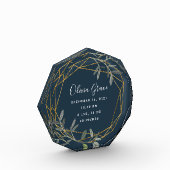 Laurel Leaf Baby Birth Stats AcrylBlock Fotoblokken (Links)