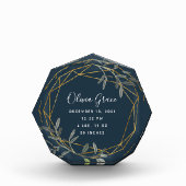 Laurel Leaf Baby Birth Stats AcrylBlock Fotoblokken (Voorkant)