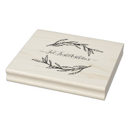 Laurel Leaf Creëer Je eigen handgemaakte naam Rubberstempel
