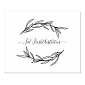 Laurel Leaf Creëer Je eigen handgemaakte naam Rubberstempel (Afrduk)