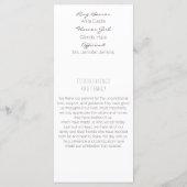 Laurel Leaf Gold Wedding Programma Programmakaart (Achterkant)