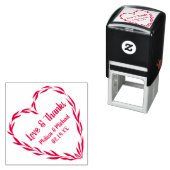 Laurel Leaf Hartkrans | Bruiloft dank u Zelfinktende Stempel (In situ)