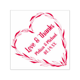 Laurel Leaf Hartkrans | Bruiloft dank u Zelfinktende Stempel