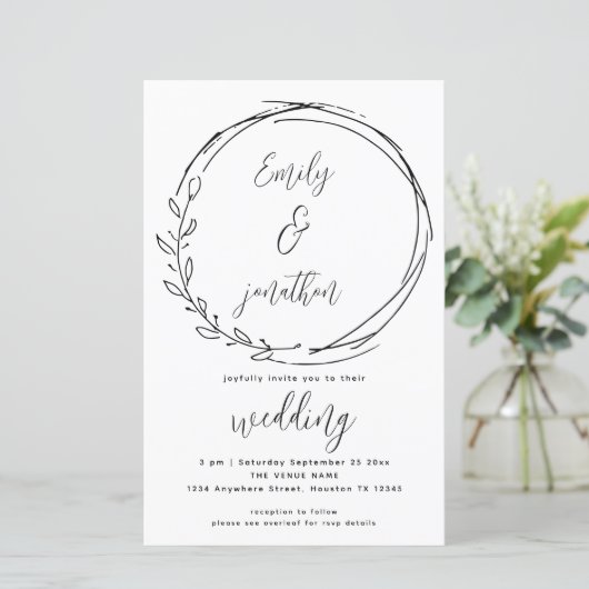 Laurel Leaf Wreath QR Code Script Weddenschap Uitn (Staand voorkant)