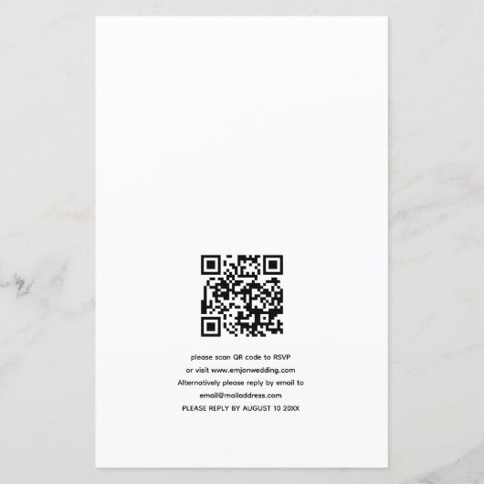 Laurel Leaf Wreath QR Code Script Weddenschap Uitn (Achterkant)