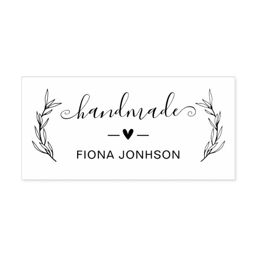 Laurel Leaves Creëer Your Ewn Handmade Zelfinktende Stempel (Design)