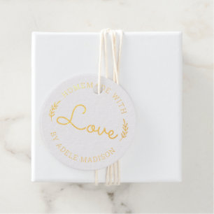 Laurel Leaves Handmade with Love Bedankjes Labels