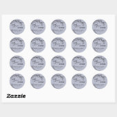 Laurel Leaves Let Love Grow Wedding Ronde Sticker (Vel)
