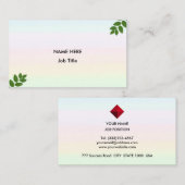 Laurel Leaves op pastaelkleuren Visitekaartje (Voorkant / Achterkant)