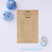 Laurel Leaves Rustic Kraft Salon Service Menu (Enkel)