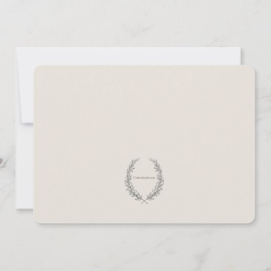 Laurel Lijst Fotogeboorteaankondiging Aankondiging (Achterkant)