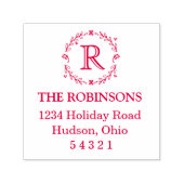 Laurel Monogram Adresstempel Zelfinktende Stempel (Design)