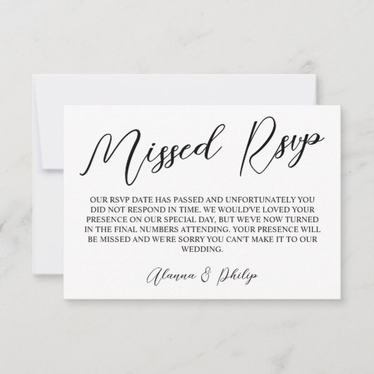 Laurel Monogram Beleefde Gemiste RSVP (Voorkant)