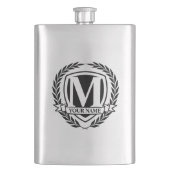 Laurel Monogram Design Flask Flacon (Voorkant)