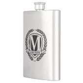 Laurel Monogram Design Flask Flacon (Links)