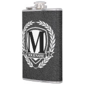 Laurel Monogram Design Flask Heupfles (Links)