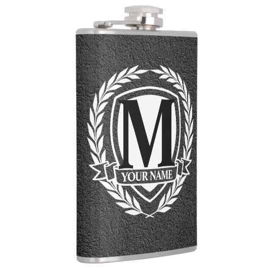 Laurel Monogram Design Flask Heupfles (Rechts)