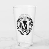 Laurel Monogram Design Glas (Achterkant)