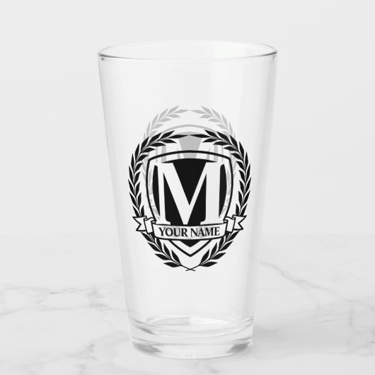 Laurel Monogram Design Glas (Achterkant)