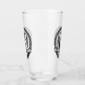 Laurel Monogram Design Glas (Rechts)