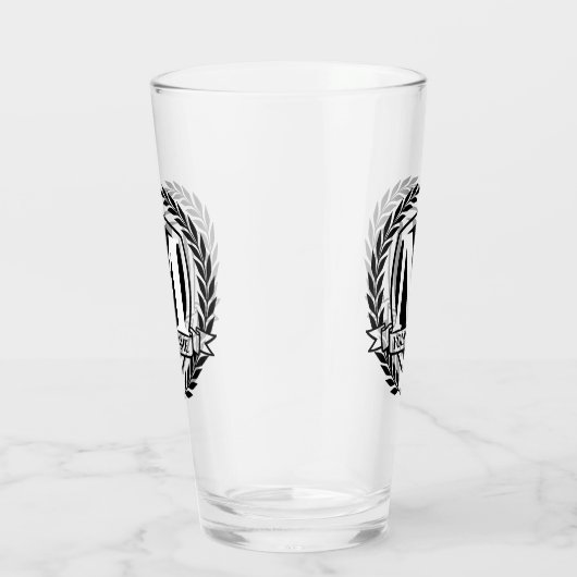 Laurel Monogram Design Glas (Rechts)