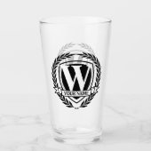 Laurel Monogram Design Glass Glas (Voorkant)