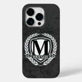 Laurel Monogram Design Hoesje-Mate iPhone Case (Achterkant)