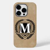 Laurel Monogram Design Hoesje-Mate iPhone Case (Achterkant)