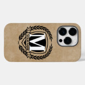 Laurel Monogram Design Hoesje-Mate iPhone Case (Achterkant (horizontaal))