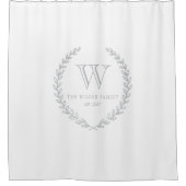 Laurel Monogram Douchegordijn (Voorkant)