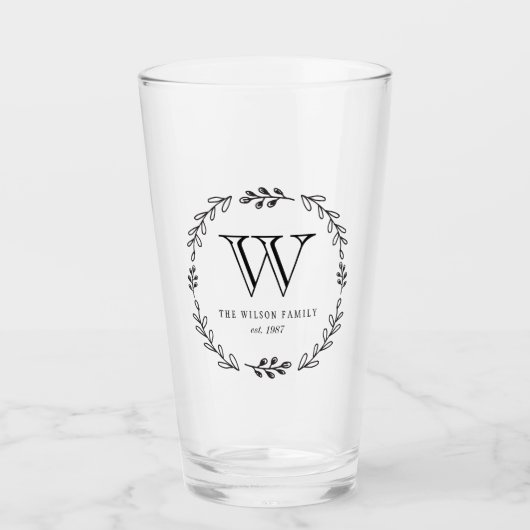 Laurel Monogram Glas (Voorkant)