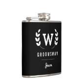 Laurel Monogram Groomsman Heupfles (Rechts)