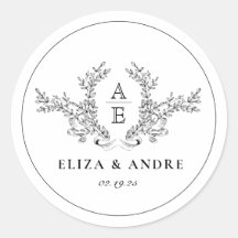  Laurel Monogram Krans Trouwen Bedankt